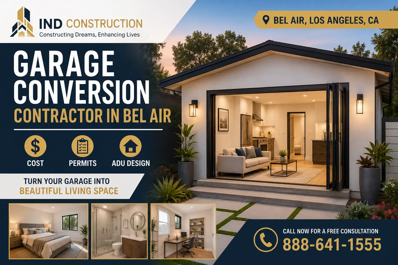 Garage Conversion Contractor in Bel Air Cost, Permits & ADU Design Guide